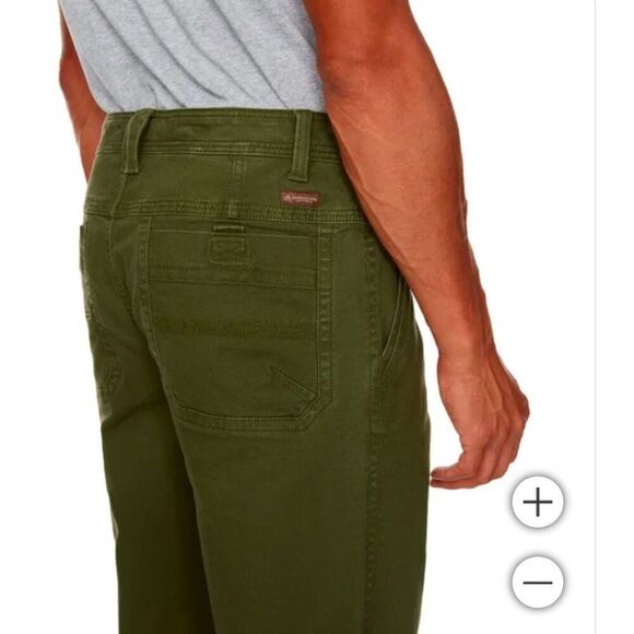 LEGENDARY OUTFITTERS Pants Men's Canvas 34X30 Green Straight Leg Stretch NWT - Picture 4 of 16